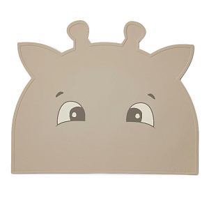 Подставка под тарелку силиконовая nuuroo "Albert Giraffe Cobblestone", серая